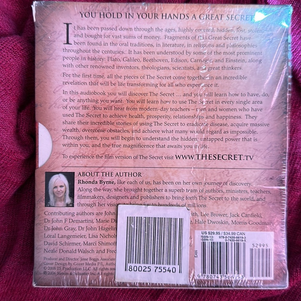 NWT AUDIOBOOK UNABRIDGED The Secret read by the author Rhonda Byrne and friends - Picture 7 of 8